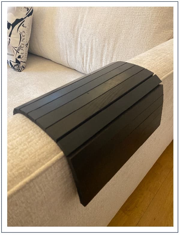 Rulo black tray flexible for example armrests