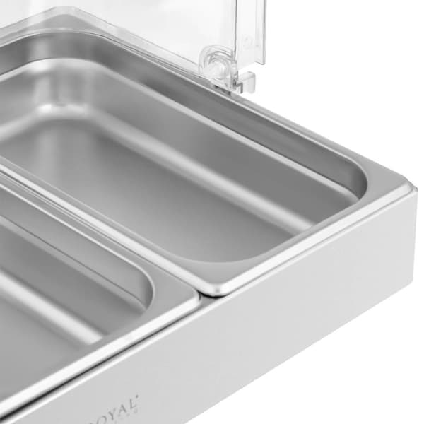 Frukostbuffédisplay med rullöverdrag 3x GN 1/3 3x 2,6 l