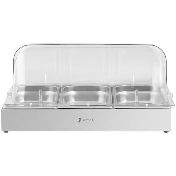 Frukostbuffédisplay med rullöverdrag 3x GN 1/3 3x 2,6 l