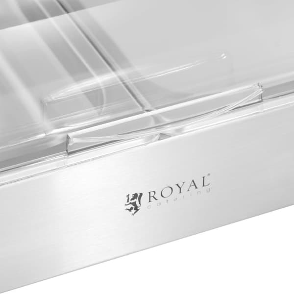 Morgenbuffet vitrineskab med rolltop dæksel 2x GN 1/2 2x 4 l