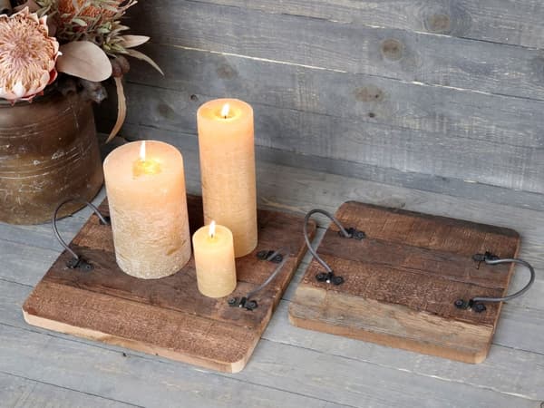 Bricka med handtag Unik 30x30cm Chic Antique