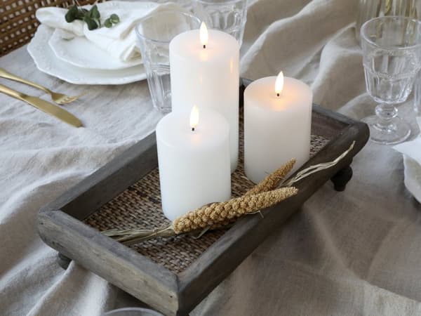 Träbricka på fötter 33x19 cm Chic Antique