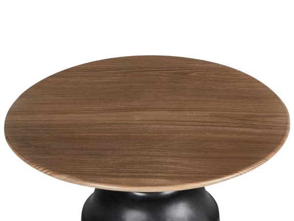 Kakefat Svart Lyst tre Jern Stål 30 x 30 x 14 cm Rund form Rustikk og moderne stil Serviser Fat