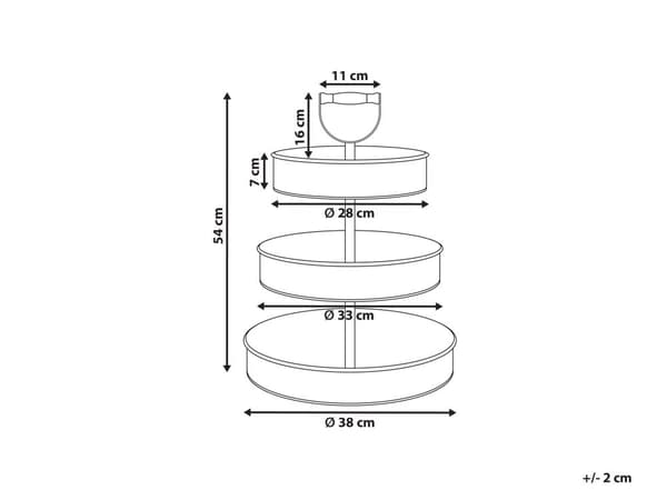 Kageopsats Sølv Jern ø 38 cm Moderne Kagestativ 3 Etagers Dessert Holder til Kager Cupcake Holder