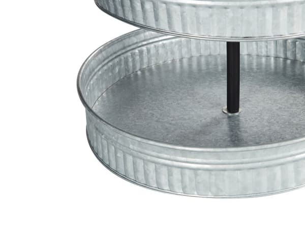 Kageopsats Sølv Jern ø 38 cm Moderne Kagestativ 3 Etagers Dessert Holder til Kager Cupcake Holder
