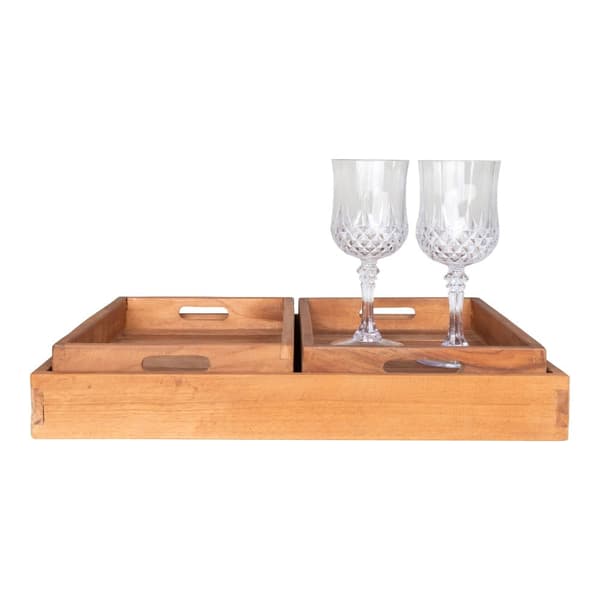 Tilbehør, Faro Bakkesæt, 26-39x18-29 cm, Teak