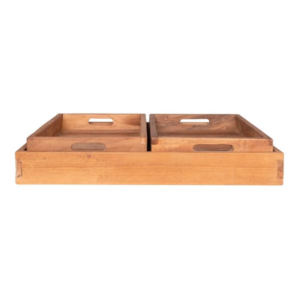 Tilbehør, Faro Bakkesæt, 26-39x18-29 cm, Teak