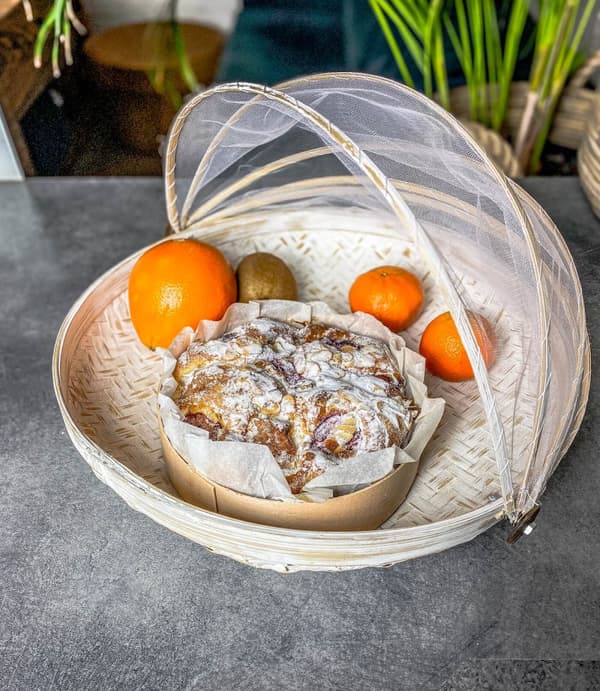 BAMBUSBAKKE ROYAL L HVID