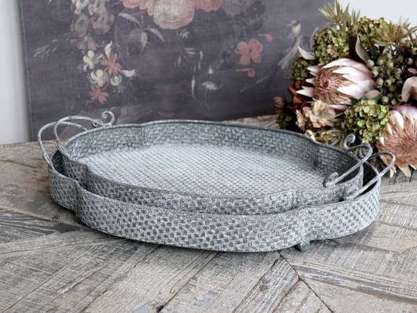 Brickor med handtag 2 st antik zink Chic Antique