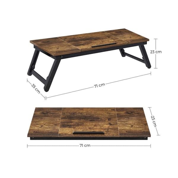 Monitor Stand - i højdejusterbar - bærbar stativ - i industriel stil - brun
