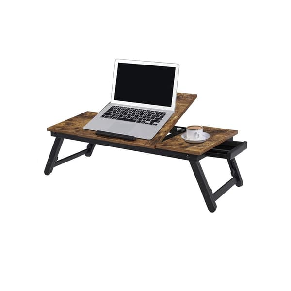 Monitor Stand - i højdejusterbar - bærbar stativ - i industriel stil - brun