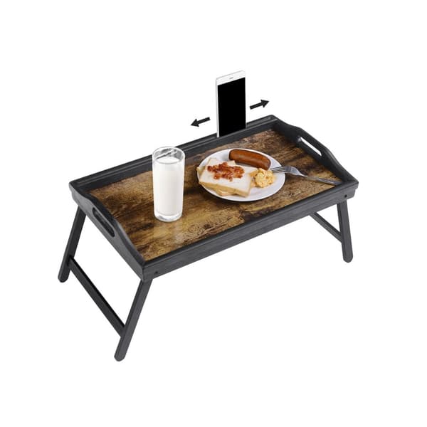 Bedblad - Laptop Standard - Breakfast Arch - Foldbar - Vintage Brown / Black