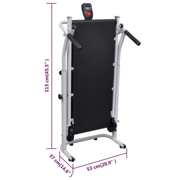 vidaXL Tredemølle liten sammenleggbar 93 x 36 cm svart