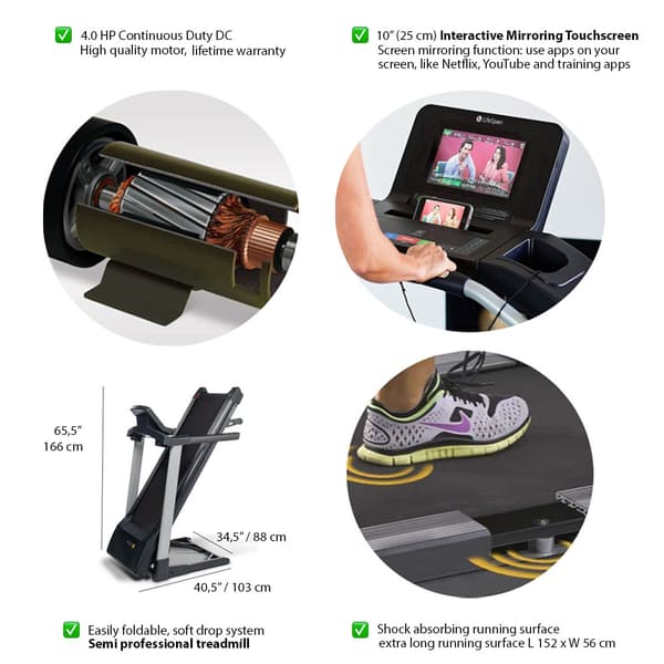 LifeSpan Fitness Semi-professionelt løbebånd TR5500iM
