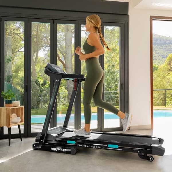 Cecotec Foldable treadmill with 1500-W power, 16 Km/h maximum speed, motorised incline, USB port, Mp3 function and built-on speakers.
