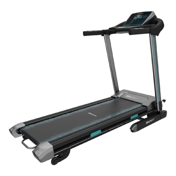 Cecotec Foldable treadmill with 1500-W power, 16 Km/h maximum speed, motorised incline, USB port, Mp3 function and built-on speakers.