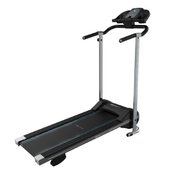 Cecotec Foldable treadmill with 550 W. From 1 to 10 Km/h. 12 preset programmes. LCD control panel. Running surface: 100 x 40 cm. With transport wheel
