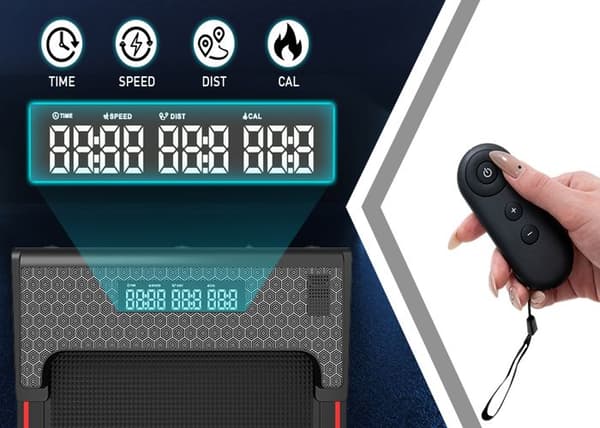 Löpband - Gåmatta - Citysports - Svart med röd - 440W motor - Hastighet 1,0-6,0 km/h - Fjärrkontroll