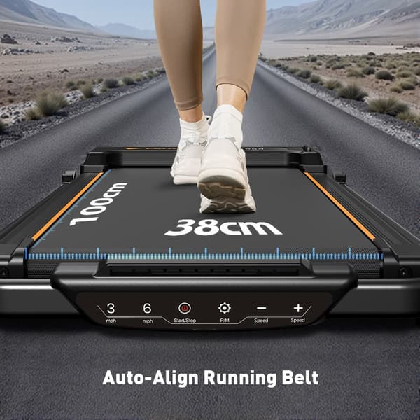 Formill-FT51 Löpband 1-10KM/H 38*100cm Utrymme Fällbart för förvaring Löpband med låg ljudnivå