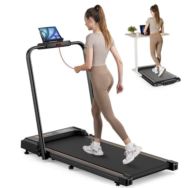 Formill-FT51 Löpband 1-10KM/H 38*100cm Utrymme Fällbart för förvaring Löpband med låg ljudnivå