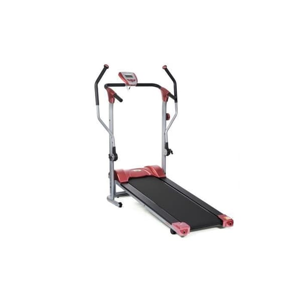 Gångmatta med arm 2 i 1 O'fitness - Räknare 5 funktioner - LCD-skärm - 8 motståndsnivåer - Med hjul