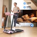 Miniatyrbild 6 av 6: Fällbar och lutande löparband upp till 7.7%. WP9-1400W-12KM/H, APP, Bluetooth. Svart med Rosa