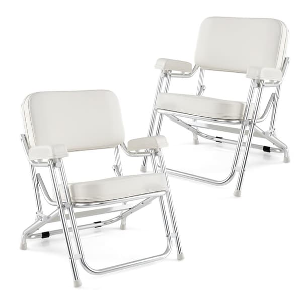 Strandstol, 26x25.5x30.5 tommer, Hvid
