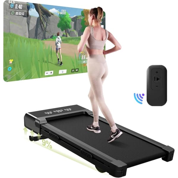 Walking Pad, 9% hældning, 3.0HK motor,Sort