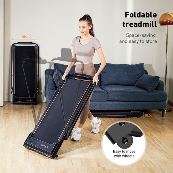Fällbart löpband, Formill FT51 kraftfullt löpband, 2,5 hk kraftfull motor, hastighet upp till 1-10 km/h, 2 hastighetslägen, maximal belastning 120 kg