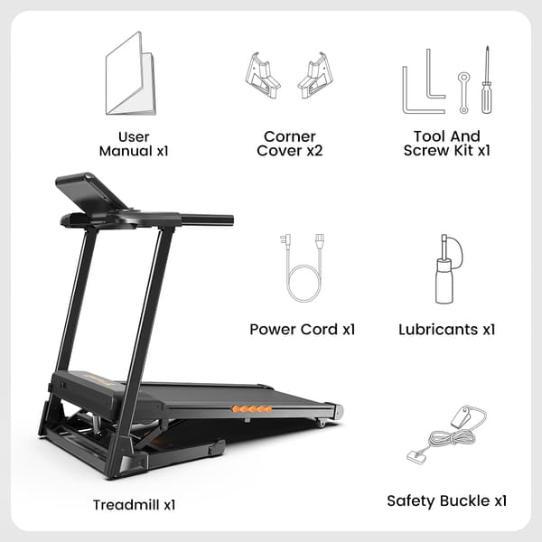 Formill FT61 Löpband 3,0 hk Hopfällbart löpband 15° lutning, 13,5 km/h, 17×43 tums rem, 300 lbs belastning