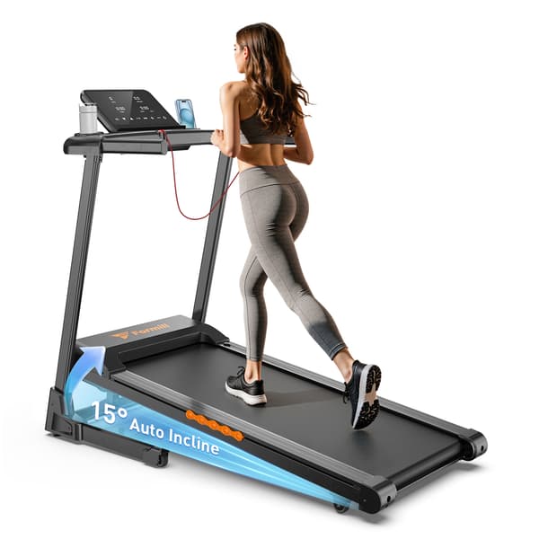 Formill FT61 Löpband 3,0 hk Hopfällbart löpband 15° lutning, 13,5 km/h, 17×43 tums rem, 300 lbs belastning