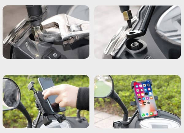 Universal Roterande Mobilhållare för Motorcykel