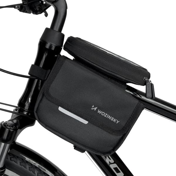Wozinsky Ram Cykelväska Cykelväska Vattentätt Telefonfodral 1.5l - Svart