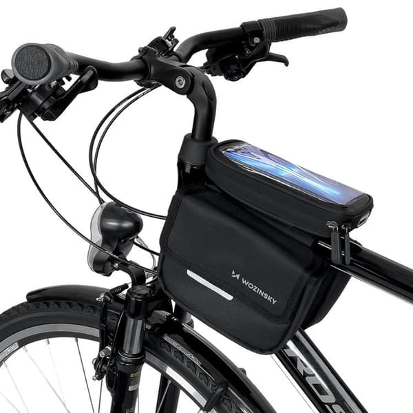 Wozinsky Ram Cykelväska Cykelväska Vattentätt Telefonfodral 1.5l - Svart