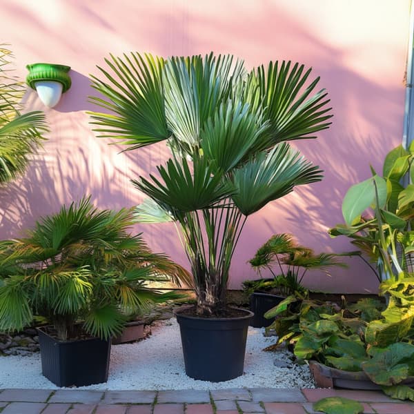 Dværgpalme - Chamaerops 'Vulcano' - Højde 35-45cm - ⌀19cm