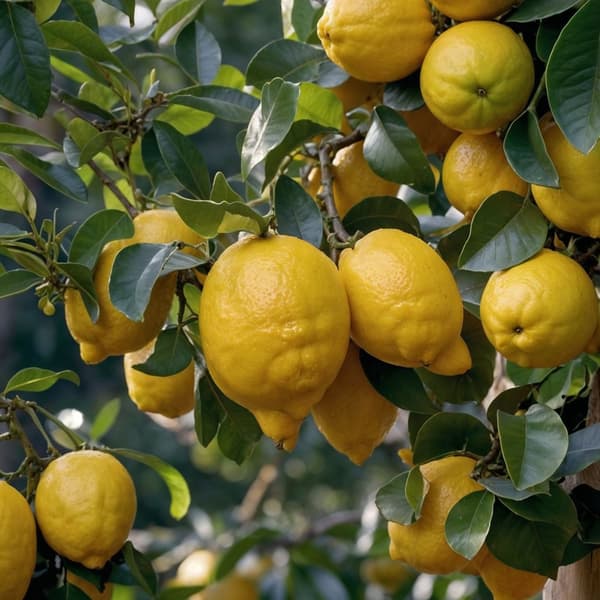 Middelhavet frugttræ - Sæt med 4 - Citrus, ficus, olea - Højde 25-40cm - ⌀9cm