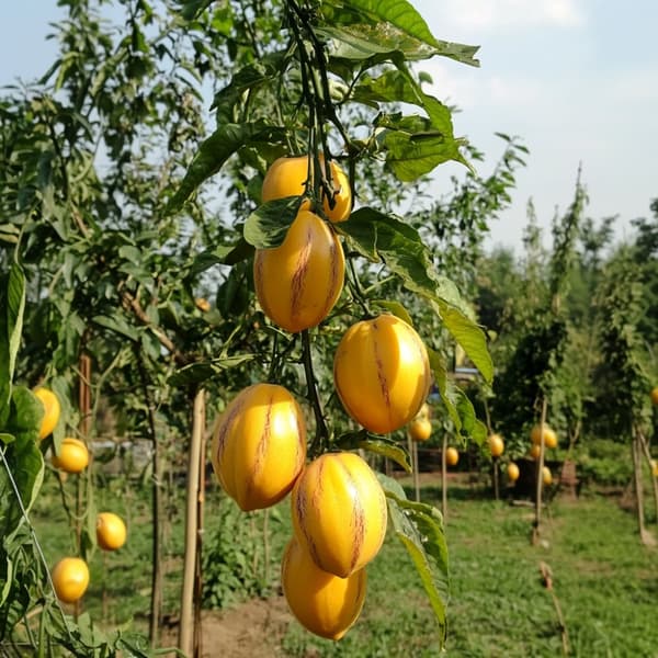 Päronmelon - Set om 6 - Solanum Muricatum 'Pepino gold' - Höjd 25-40cm - ⌀9cm