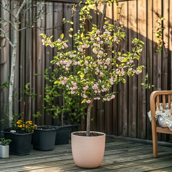 Persikkapuu - 2 kpl - Prunus persica 'Saturne' - Korkeus 60–70cm - ⌀15cm