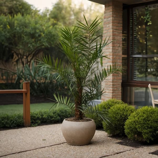 Kanariepalm - Set om 2 - Phoenix canariensis - Höjd 80-100cm - ⌀19cm