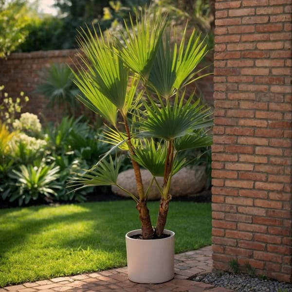 Fläktpalm - Set om 2 - Washingtonia robusta - Höjd 50-60cm - ⌀15cm