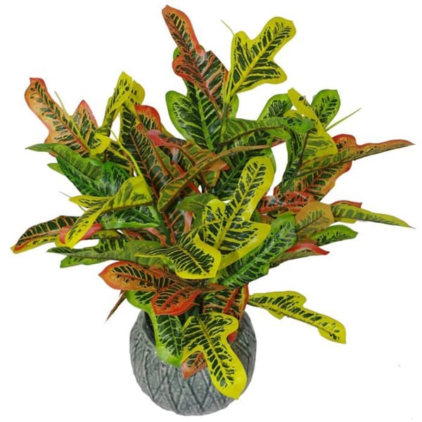 Träd - lövbuske - LEAF-7082 - Flerfärgad artificiell Codiaeum-löv 65 cm