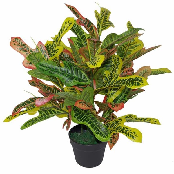 Träd - lövbuske - LEAF-7082 - Flerfärgad artificiell Codiaeum-löv 65 cm