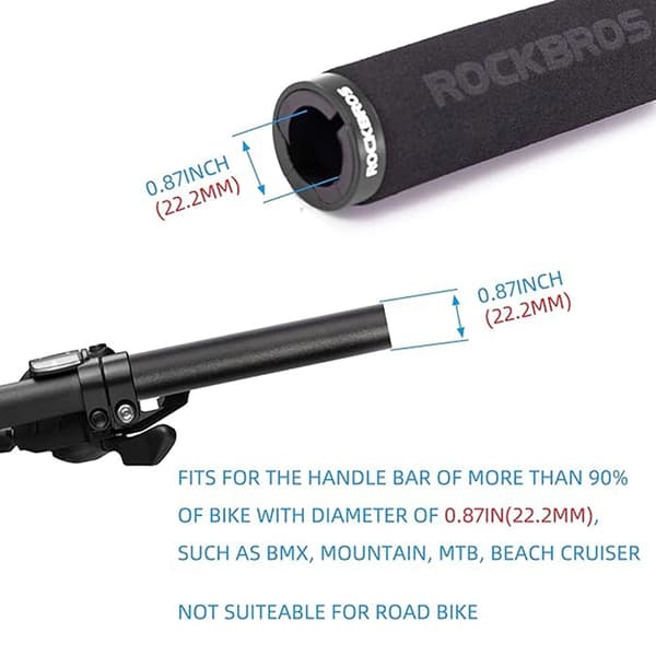Rockbros Bicycle Greppar Sponge - Svart
