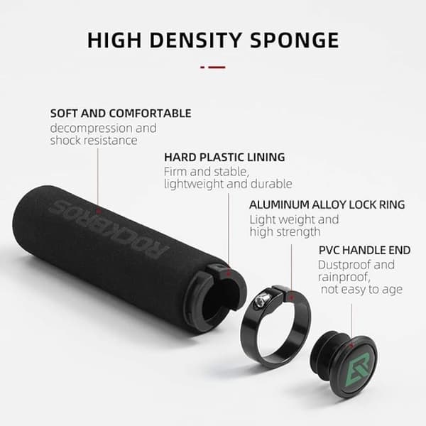 Rockbros Bicycle Greppar Sponge - Svart
