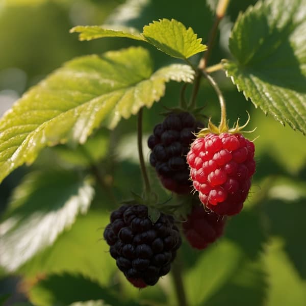 Kompakt sommerhindbær - Sæt med 2 - Rubus idaeus - Højde 50-60cm - ⌀15cm