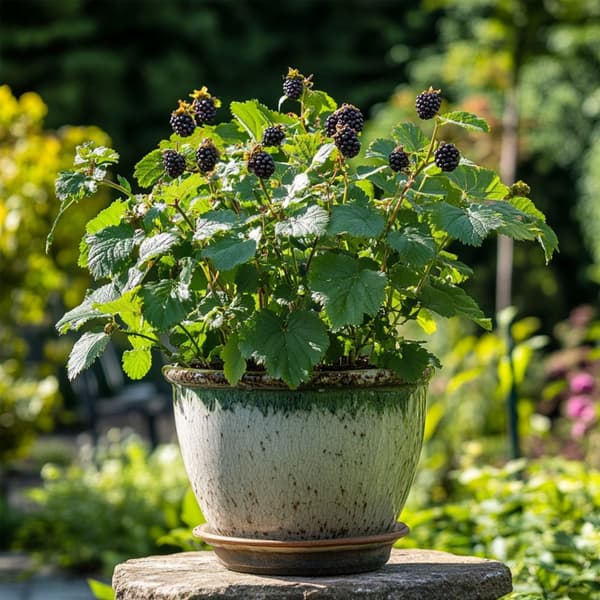 Brombær - Sæt med 2 - Rubus fruticosus 'Thornfree' - Højde 50-60cm - ⌀15cm