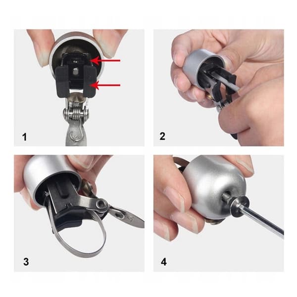 Rockbros Cykel Ring klocka Retro - Svart