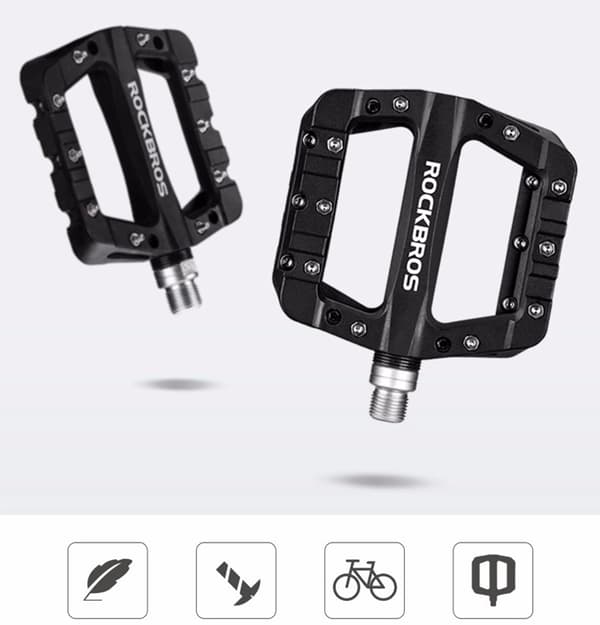 Rockbros Nylon Cykelpedal Set - Svart