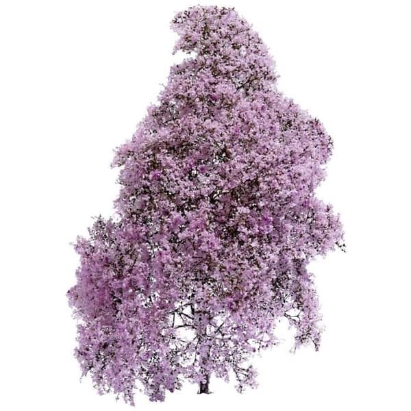 Busch 3587 Lilac Spring Bush, blommande