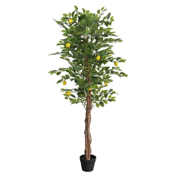 Konstväxt citronträd med 3 stammar grön 180 cm PP